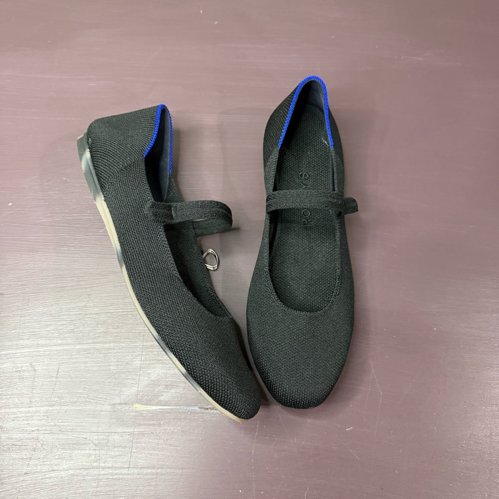 Rothy's The Square Mary Jane Ballet Flat in Black Women's 7